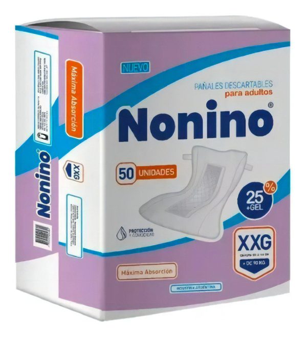 Nonino Pañal Adulto Recto Xxg 50 X Unidades Descartables