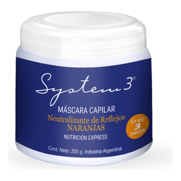 Máscara Capilar Neutralizante Reflejos Naranjas 250g System3