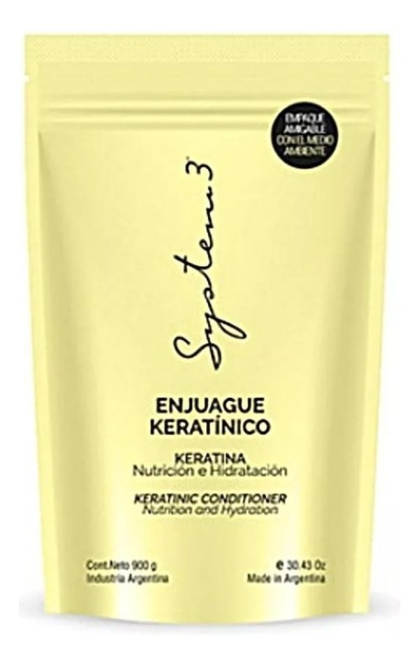 Enjuague Keratinico System 3 Doypack 900g Nutrición Refill