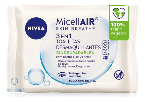 Toallitas Desmaquillantes Nivea 3en1 Ttp Biodegradables 25u