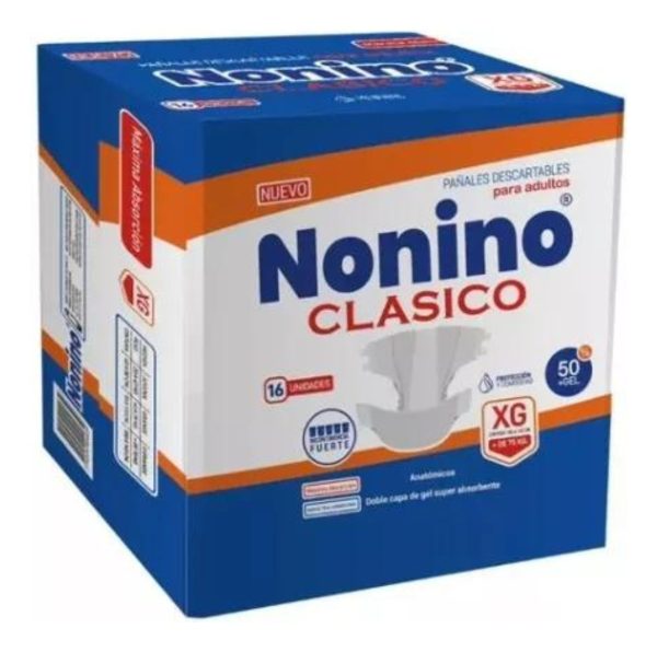 Nonino Clasico Elastizado Talle Xg X16 Pañales Descartables