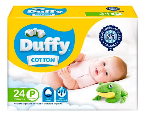 Pañales Para Bebés Duffy Cotton Mega Pack Talle P X 24 Uni