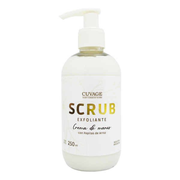 Cuvage Scrub Exfoliante Crema De Manos Pepitas Arroz 250ml