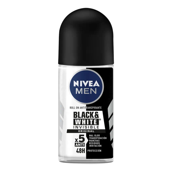 Antitranspirante Roll On Nivea Men Black & White 50ml/52gr