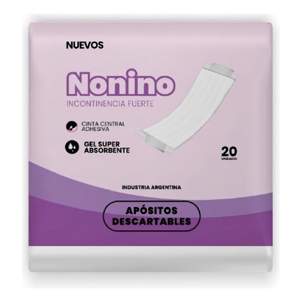 Nonino Apósito Incontinencia Fuerte X 20 Unidades C/cinta
