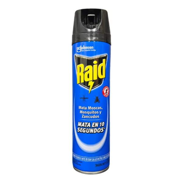 Raid Insecticida Spray Mata Moscas Mosquitos X 233g/280cm3