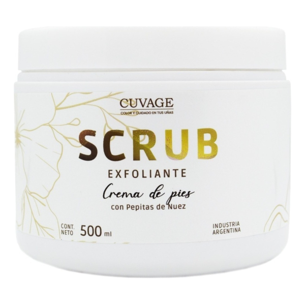 Cuvage Scrub Exfoliante Crema De Pies Con Pepitas Nuez 500ml