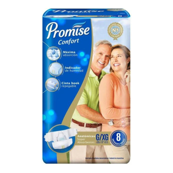 Pañales Para Adultos Promise Confort X 8u Talle G Unisex - Image 2