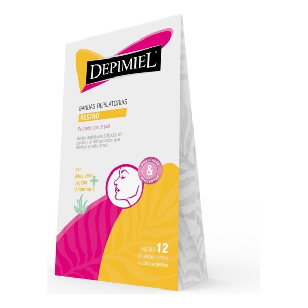 Bandas Depilatorias Rostro Todo Tipo Piel X 12u Depimiel