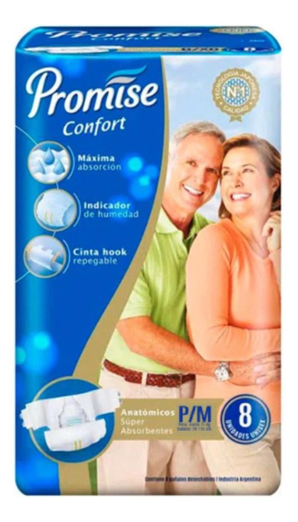 Pañales Para Adultos Promise Confort Talle P/m X 8u Unisex - Image 2