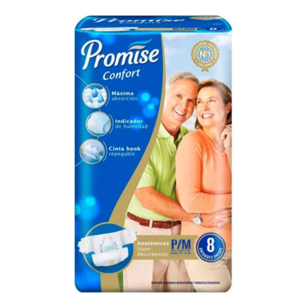 Pañales Para Adultos Promise Confort Talle P/m X 8u Unisex - Image 2