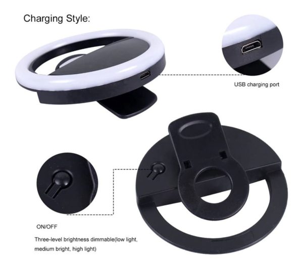 Aro De Luz Led Celular Selfies Tablet Usb Anillo 8.5cm - Image 6