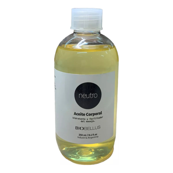 Aceite Para Masajes Neutro Sin Fragancia - Biobellus 250ml