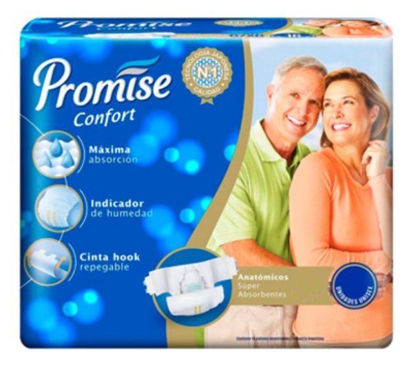 Pañales Adultos Promise Confort Talle P/m X 16u Unisex