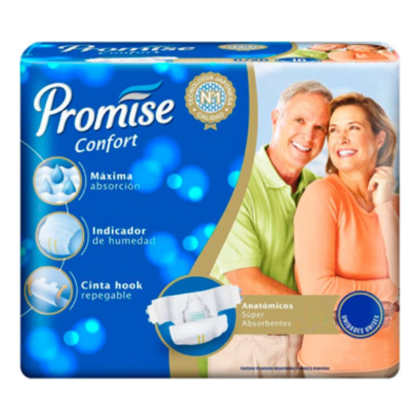 Pañales Adultos Promise Confort Talle P/m X 16u Unisex
