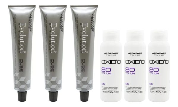 Alfaparf Evolution Kit X3 Tinturas 3 Oxidantes Coloración 3c