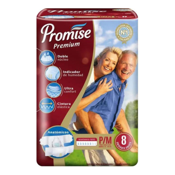 Pañales Para Adultos Promise Premium Talle P/m X 8u Unisex
