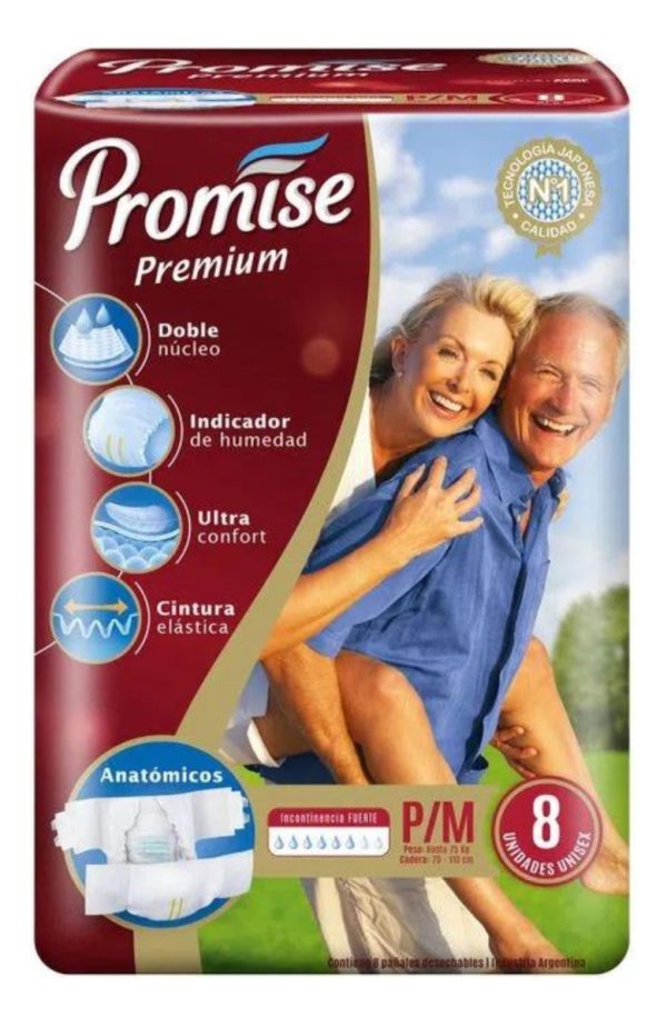 Pañales Para Adultos Promise Premium Talle P/m X 8u Unisex