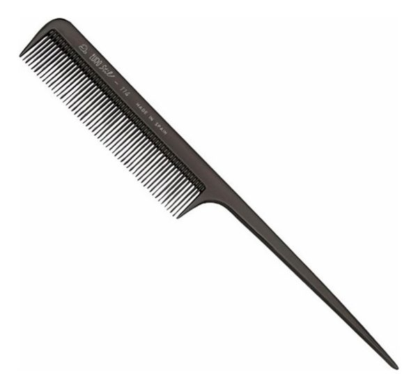 Peine De Cola Peluqueria Profesional Eurostil Negro 50114
