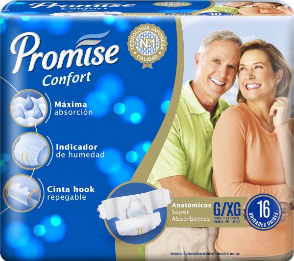 Pañales Adultos Promise Confort Talle G/xg X 16u Unisex