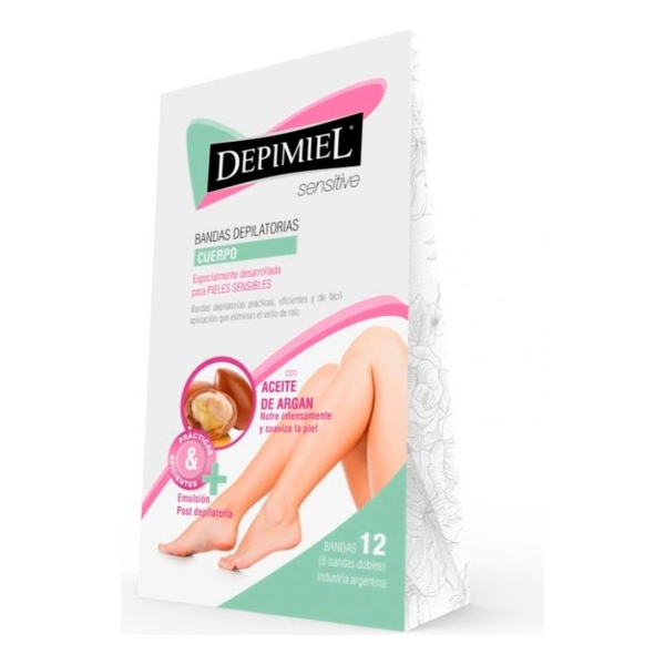 Bandas Depilatorias Corporal Sensitive Depimiel X 12 Uni