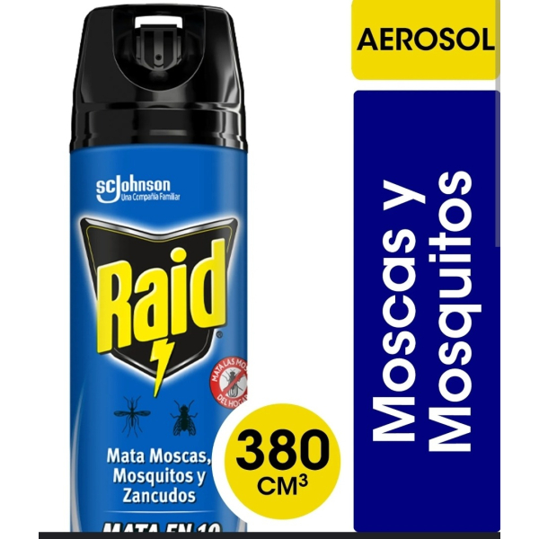 Raid Insecticida Spray Mata Moscas Mosquitos X 233g/280cm3 - Image 2