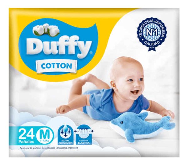 Pañales Para Bebés Duffy Cotton Mega Pack Talle M X 24 Uni