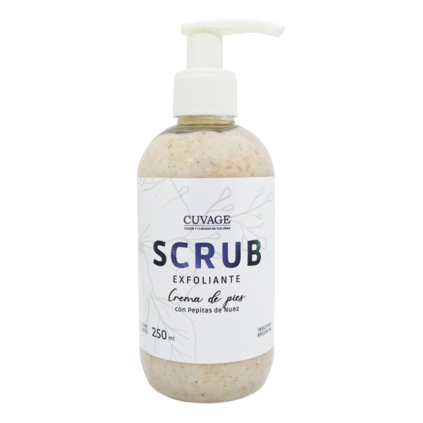 Cuvage Scrub Exfoliante Crema De Pies Con Pepitas Nuez 250ml