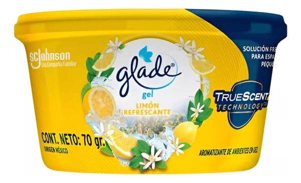 Glade Desodorante Ambiental Mini Gel Limón Refrescante 70 G