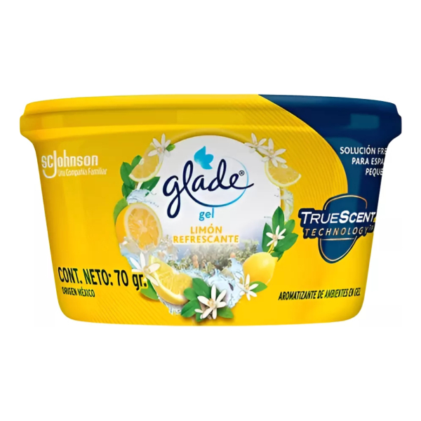 Glade Desodorante Ambiental Mini Gel Limón Refrescante 70 G