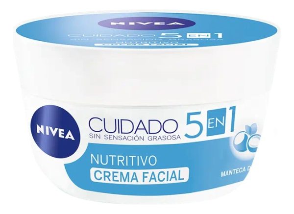Crema Facial Nivea Nutritiva 5 En 1 100 Ml Toque Seco