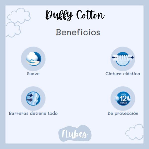 Pañales Para Bebés Duffy Cotton Mega Pack Talle P X 24 Uni - Image 3