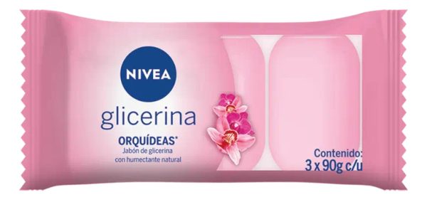 Nivea Jabon Barra De Glicerina Orquideas Pack 3x90g
