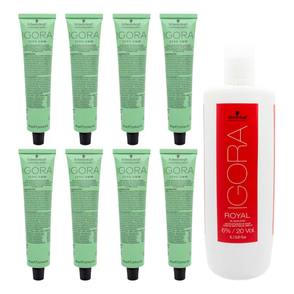 Schwarzkopf Igora Zero X8 Tinturas + Oxidante 1lt A Elección