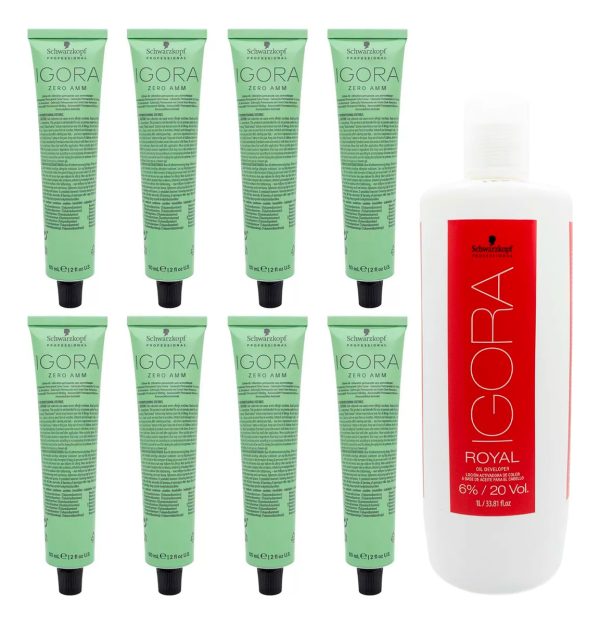 Schwarzkopf Igora Zero X8 Tinturas + Oxidante 1lt A Elección