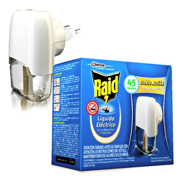 Raid 45 Noches Aparato + Repuesto Líquido Mata Mosquitos - Image 2