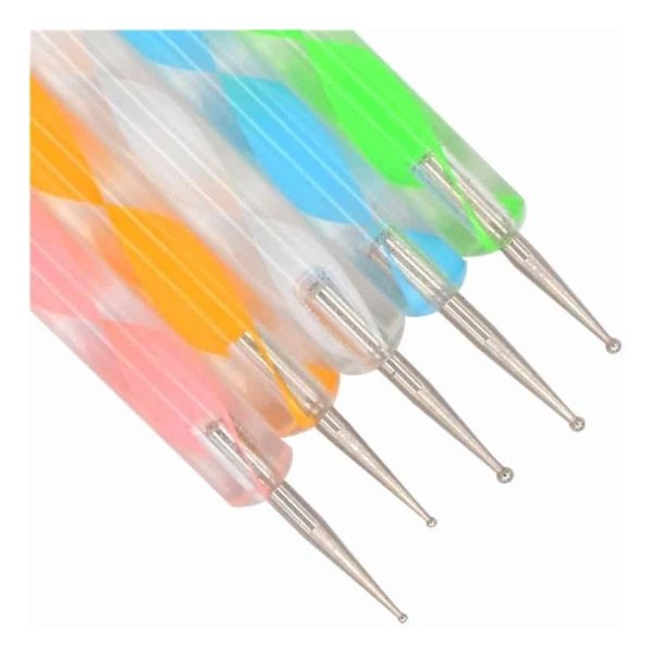 Set De 5 Pinceles Dotting Pen Decoración De Uñas - Image 2
