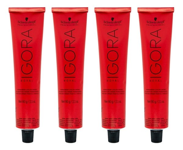 Kit X4 Tintura Igora Royal 60grs Coloración Pelo Schwarzkopf