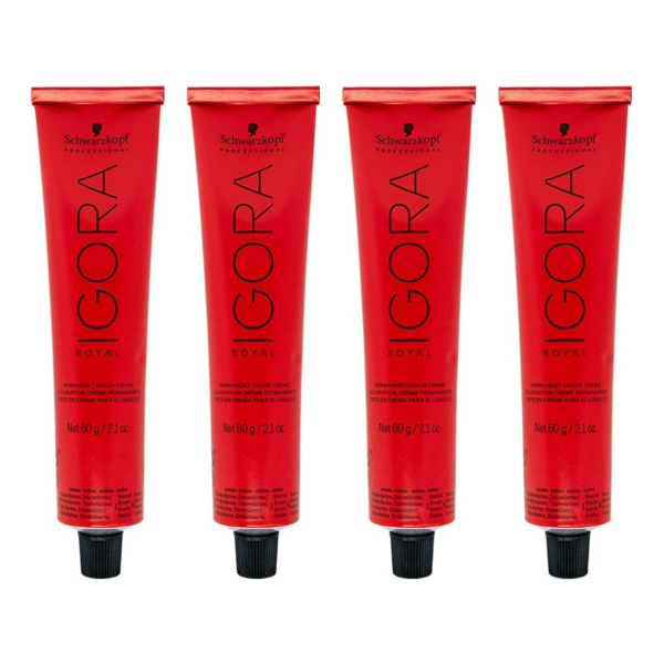 Kit X4 Tintura Igora Royal 60grs Coloración Pelo Schwarzkopf