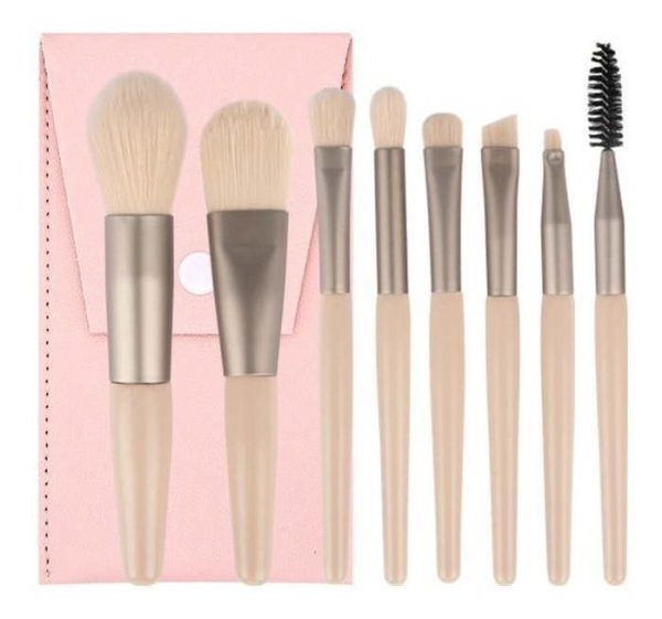 Set 8 Brochas Maquillaje Mini Travel Con Estuche - Image 4