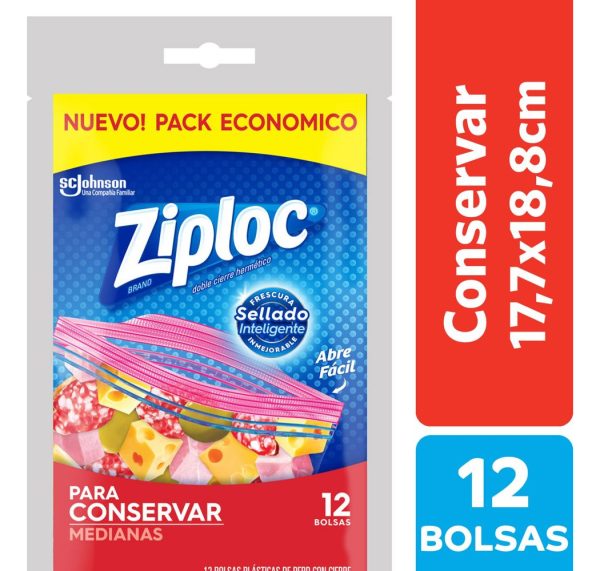 Ziploc Bolsa Conserva Mediana 12 Unidades Cierre Hermético - Image 2