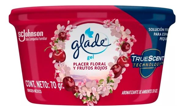 Glade Mini Gel Floral Frutos Rojos Aromatizante 70gr Local