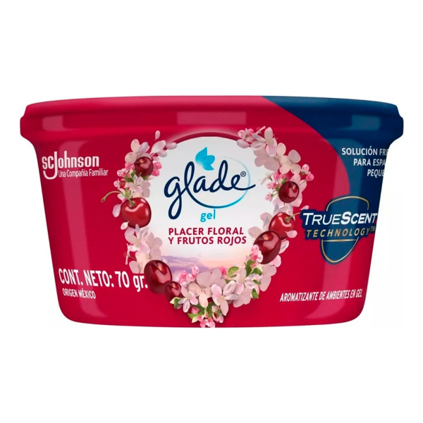 Glade Mini Gel Floral Frutos Rojos Aromatizante 70gr Local