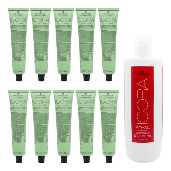 Schwarzkopf Igora Zero X10 Tinturas + Oxidante 1l A Elección