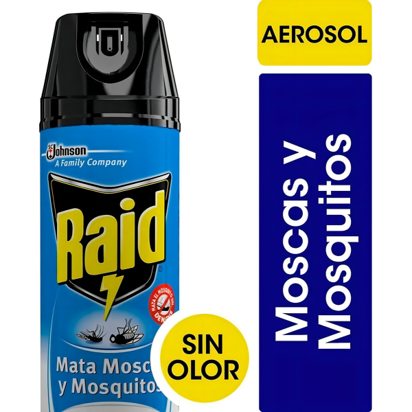 Insecticida Raid Mata Moscas Y Mosquitos Sin Olor 380ml/234g - Image 2