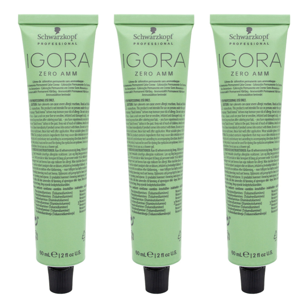 Schwarzkopf Igora Zero X3 Tintura Zero Amm A Elección 60ml