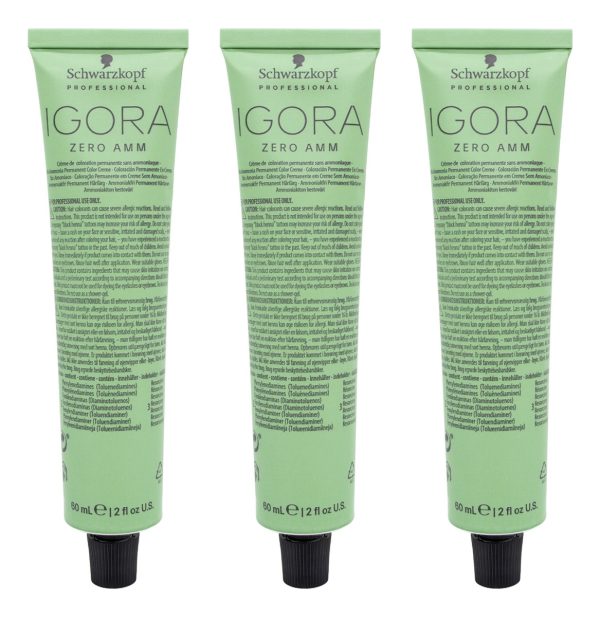Schwarzkopf Igora Zero X3 Tintura Zero Amm A Elección 60ml
