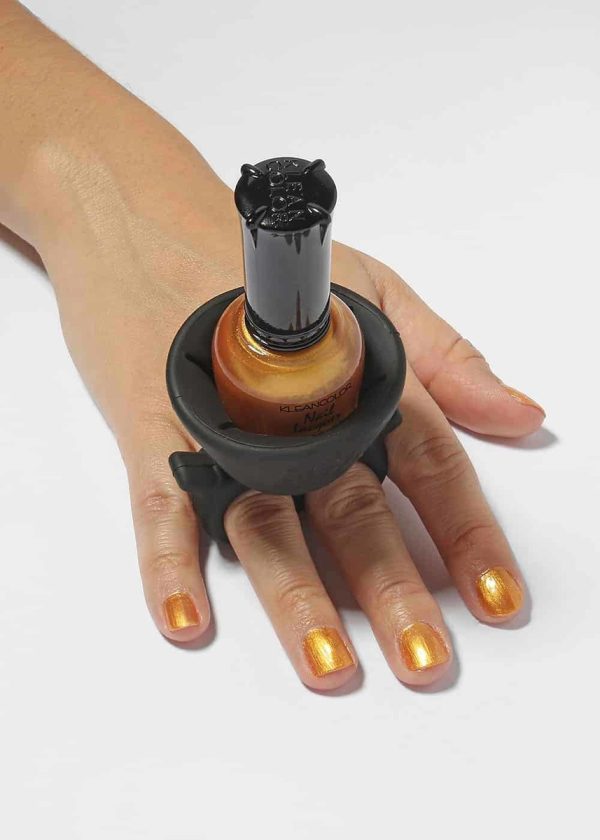 Anillo Porta Esmalte De Silicona Nail Art X 6 Unidades
