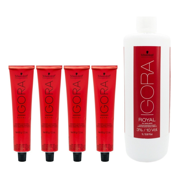 Schwarzkopf Igora Royal Kit 4 Tinturas + 1 Oxidante 1lt