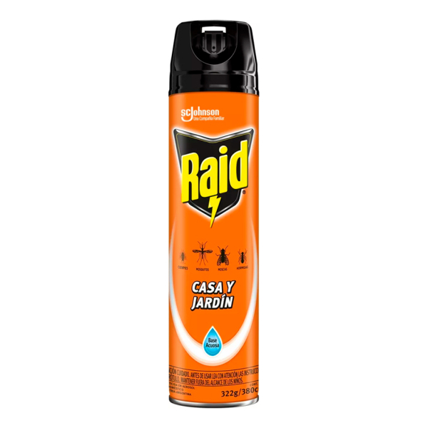 Raid Casa Y Jardín Insecticida Base Agua X 380cc/322gr
